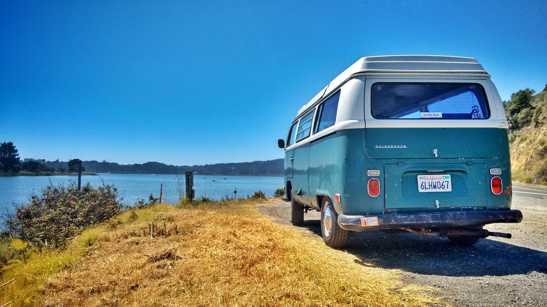 camper van at the beach